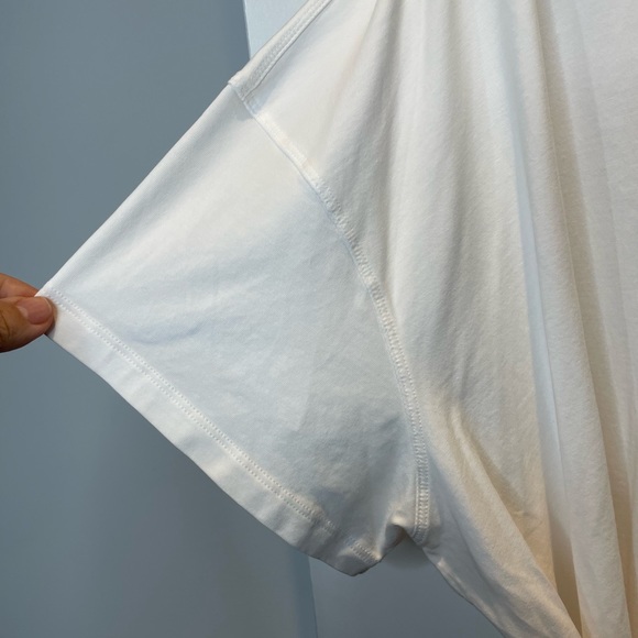 Lululemon oversized white V-neck top SZ 12 - Picture 4 of 11